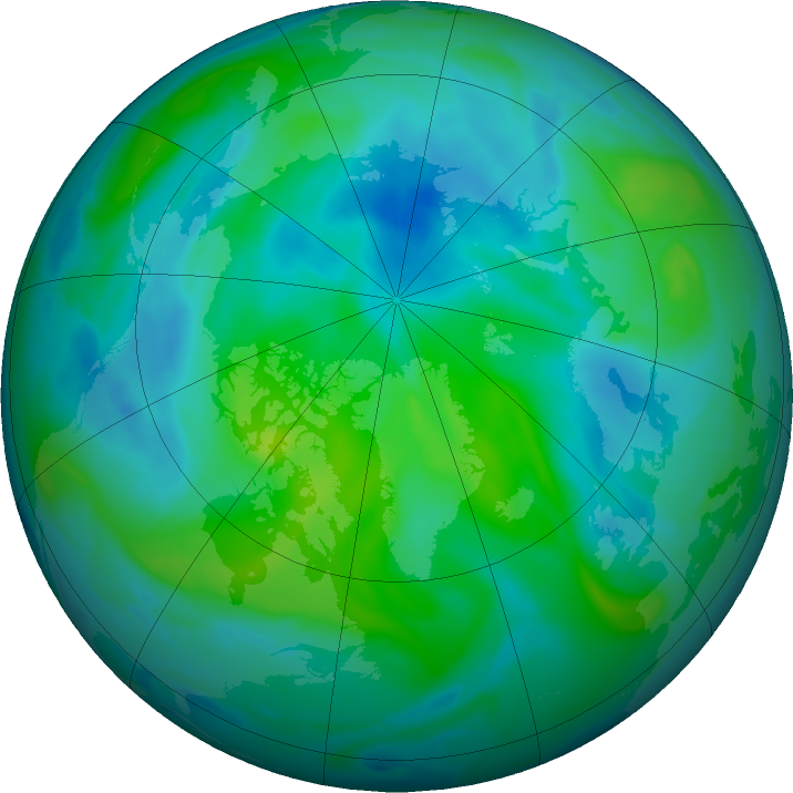Arctic ozone map for 13 September 2016